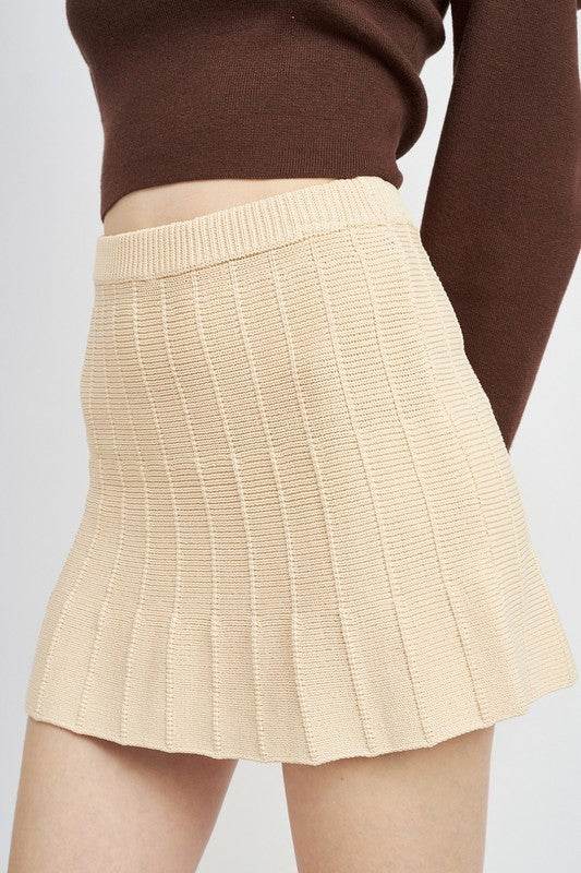 PLEATED MINI SKIRT WITH ELASTIC WAISTBAND - Shop Style & More | Fresh Looks, Everyday Deals & Free Shipping