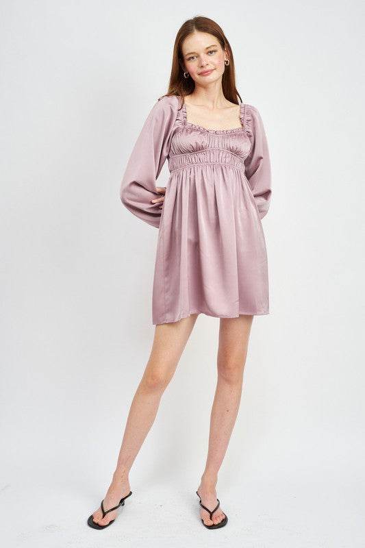 BABY DOLL MINI DRESS WITH RUFFLE DETAIL - Shop Style & More | Fresh Looks, Everyday Deals & Free Shipping