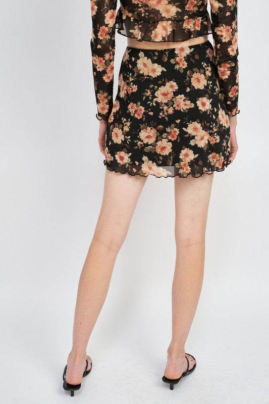 FLORAL MESH MINI SKRT - Shop Style & More | Fresh Looks, Everyday Deals & Free Shipping