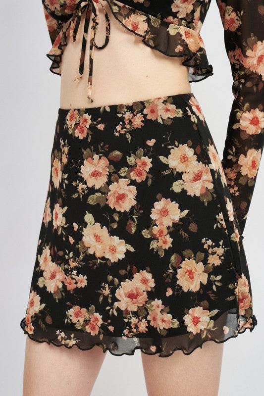 FLORAL MESH MINI SKRT - Shop Style & More | Fresh Looks, Everyday Deals & Free Shipping