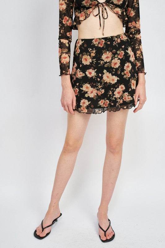 FLORAL MESH MINI SKRT - Shop Style & More | Fresh Looks, Everyday Deals & Free Shipping