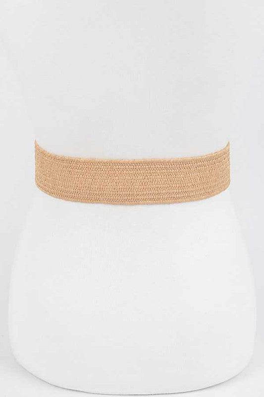 Oval Buckle Faux Straw Elastic Belt - Shop Style & More | Fresh Looks, Everyday Deals & Free Shipping