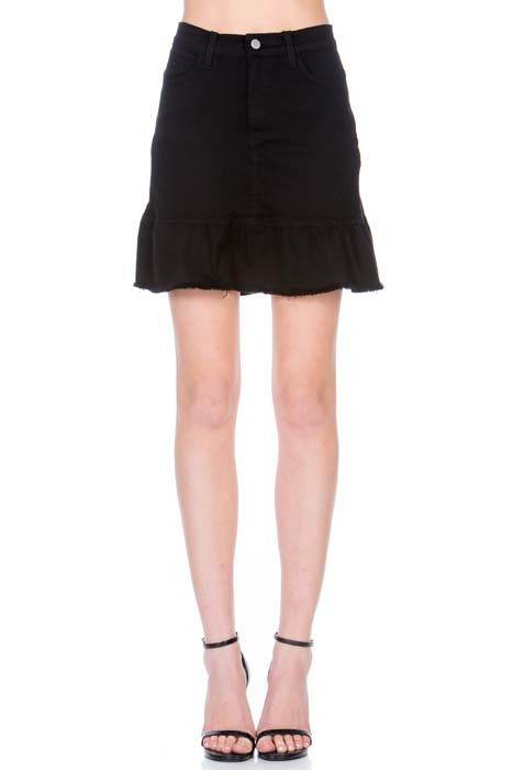 High Waisted A-line Ruffle Hem Denim Skirt - Shop Style & More | Fresh Looks, Everyday Deals & Free Shipping