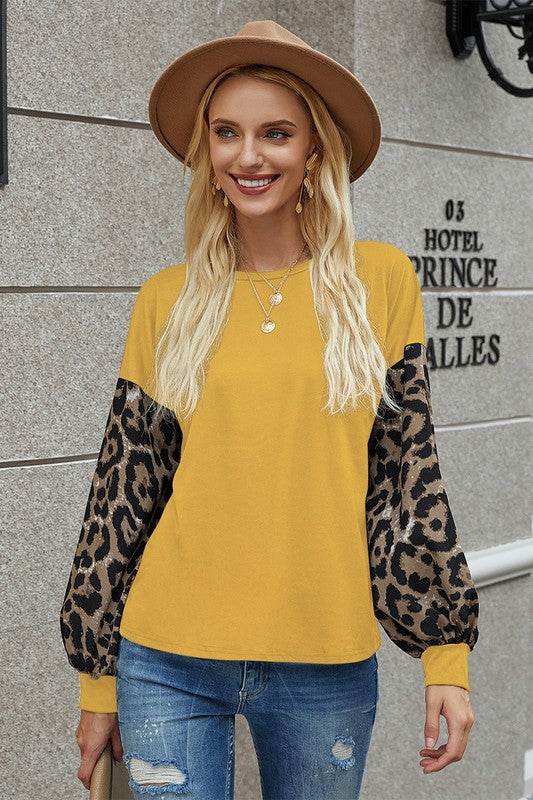 Crew Neck Puff Sleeve Solid Top - Shop Style & More | Fresh Looks, Everyday Deals & Free Shipping
