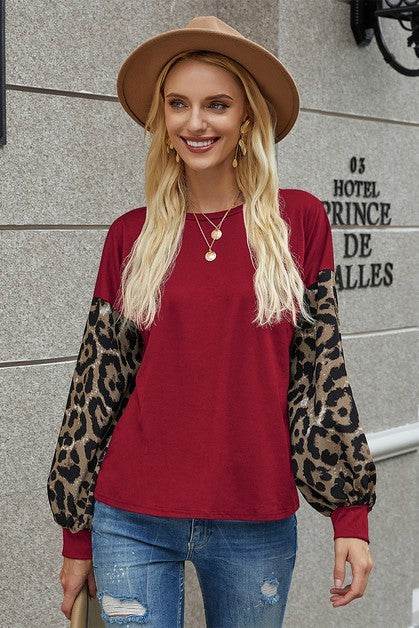 Crew Neck Puff Sleeve Solid Top - Shop Style & More | Fresh Looks, Everyday Deals & Free Shipping