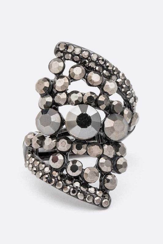 Mix Stone Crystal Statement Stretch Ring - Shop Style & More | Fresh Looks, Everyday Deals & Free Shipping