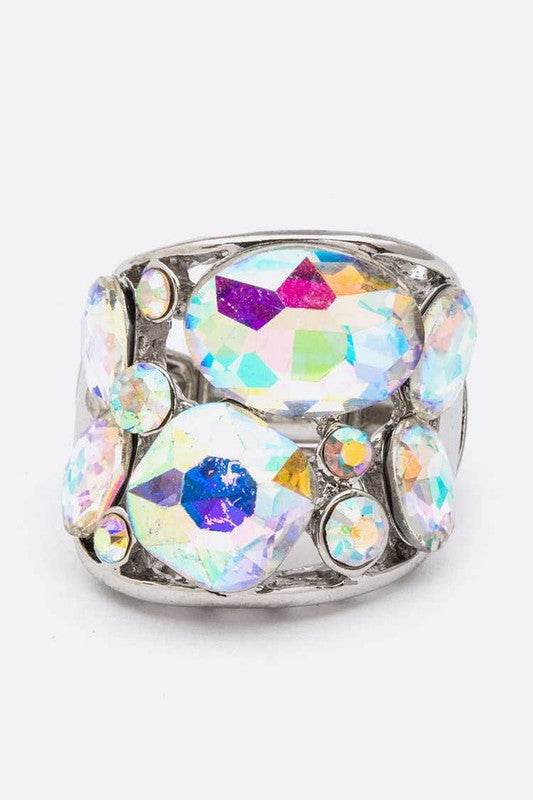 Bejewel Crystal Statement Stretch Ring - Shop Style & More | Fresh Looks, Everyday Deals & Free Shipping