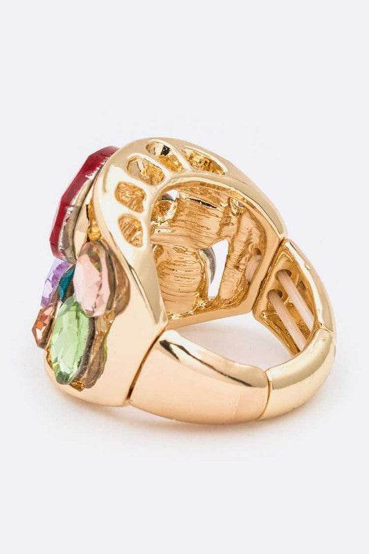 Bejewel Crystal Statement Stretch Ring - Shop Style & More | Fresh Looks, Everyday Deals & Free Shipping