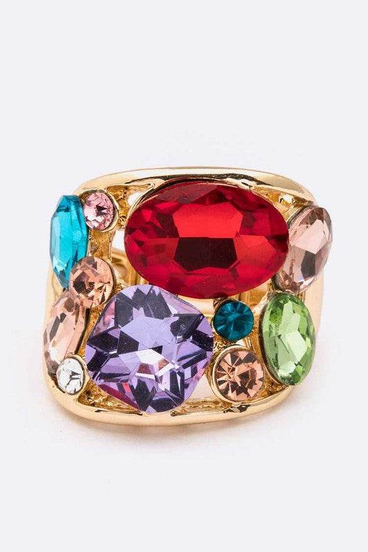 Bejewel Crystal Statement Stretch Ring - Shop Style & More | Fresh Looks, Everyday Deals & Free Shipping