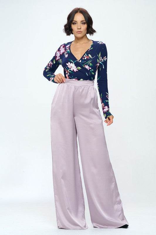 Stretch Satin Pants w/ Elastic Waist and Pockets - Shop Style & More | Fresh Looks, Everyday Deals & Free Shipping