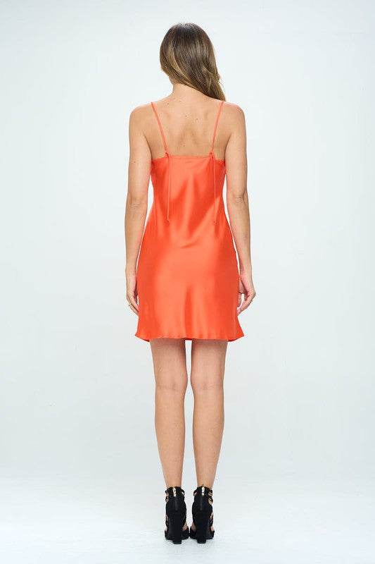 Solid Heavy Bias Cut Satin Slip Dress - Shop Style & More | Fresh Looks, Everyday Deals & Free Shipping