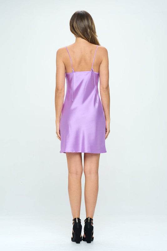 Solid Heavy Bias Cut Satin Slip Dress - Shop Style & More | Fresh Looks, Everyday Deals & Free Shipping