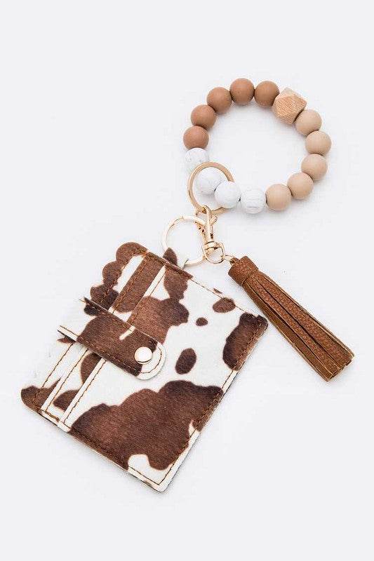Cow Print Tassel Silicon Bracelet Card Holder - Shop Style & More | Fresh Looks, Everyday Deals & Free Shipping