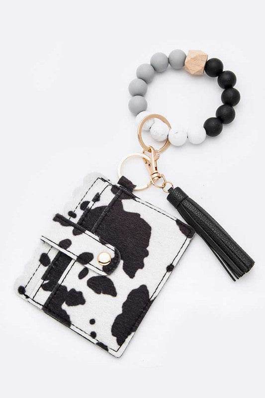 Cow Print Tassel Silicon Bracelet Card Holder - Shop Style & More | Fresh Looks, Everyday Deals & Free Shipping