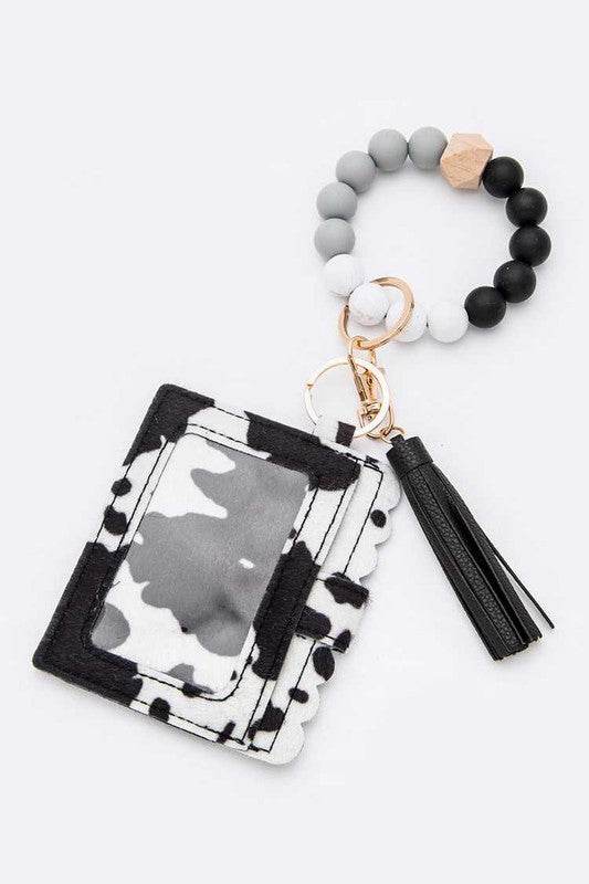 Cow Print Tassel Silicon Bracelet Card Holder - Shop Style & More | Fresh Looks, Everyday Deals & Free Shipping
