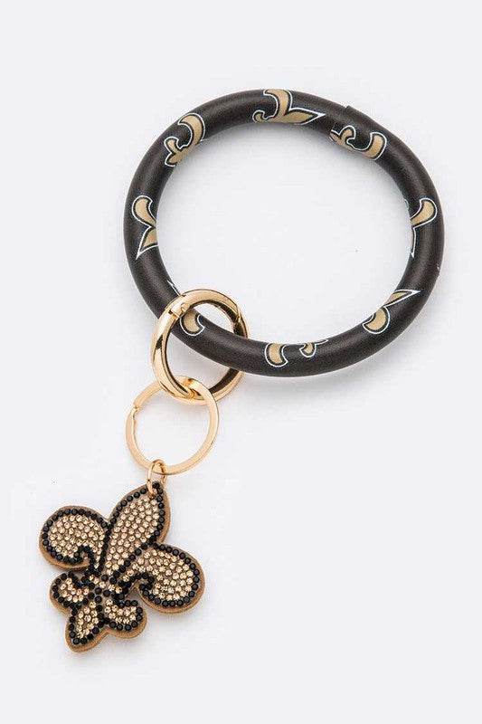 Rhinestone Fleur De Lis Bracelet Key Chain - Shop Style & More | Fresh Looks, Everyday Deals & Free Shipping