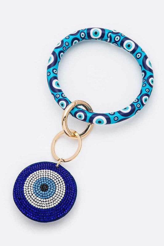 Rhinestone Evil Eye Bracelet Key Chain - Shop Style & More | Fresh Looks, Everyday Deals & Free Shipping
