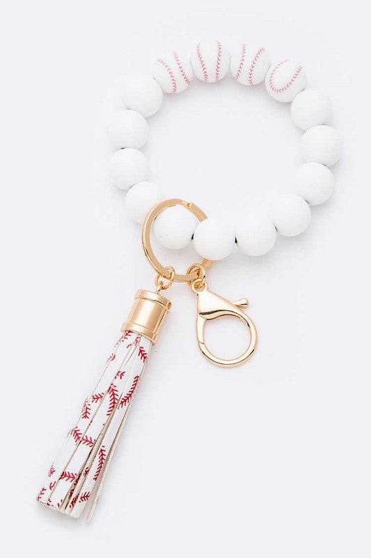 Silicon Printed Beads Tassel Bracelet Key Chain - Shop Style & More | Fresh Looks, Everyday Deals & Free Shipping