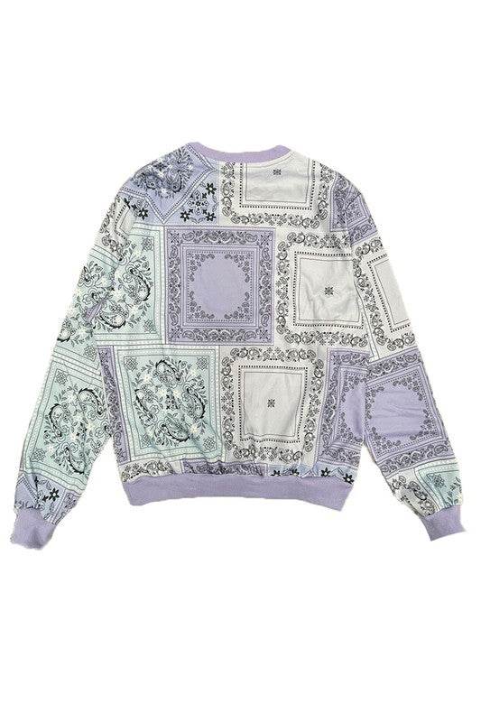 Weiv Paisley Bandana Print CrewNeck - Shop Style & More | Fresh Looks, Everyday Deals & Free Shipping