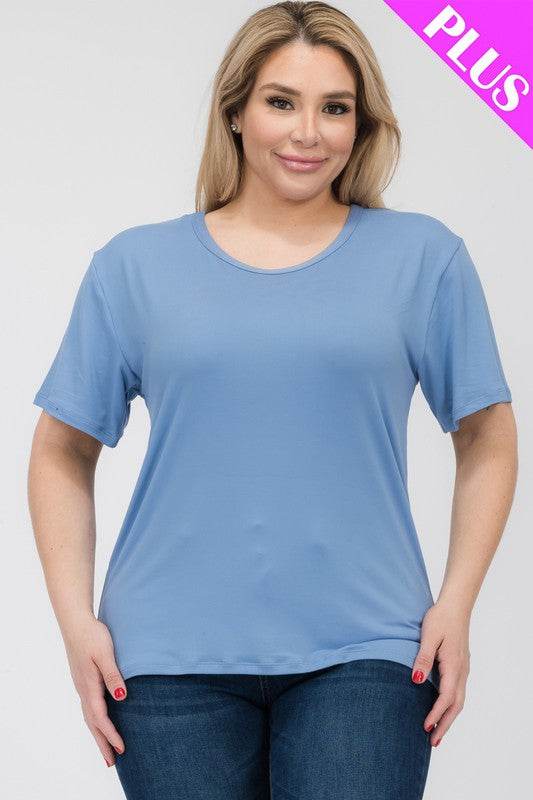 Plus Size Basic Short Sleeve T-shirt - Shop Style & More | Fresh Looks, Everyday Deals & Free Shipping