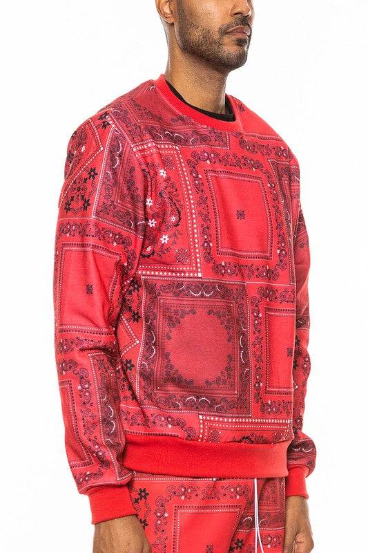 Weiv Paisley Bandana Print CrewNeck - Shop Style & More | Fresh Looks, Everyday Deals & Free Shipping