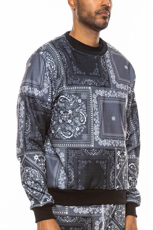 Weiv Paisley Bandana Print CrewNeck - Shop Style & More | Fresh Looks, Everyday Deals & Free Shipping