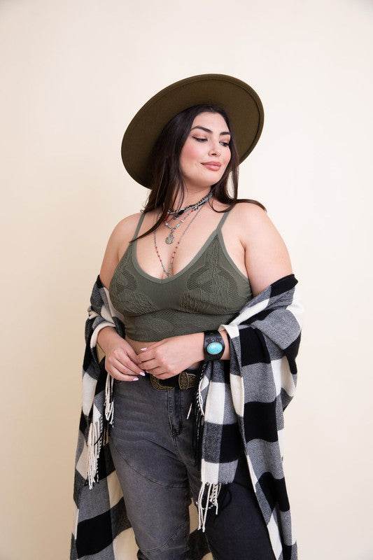 Seamless Padded Textured Brami Plus Size - Shop Style & More | Fresh Looks, Everyday Deals & Free Shipping