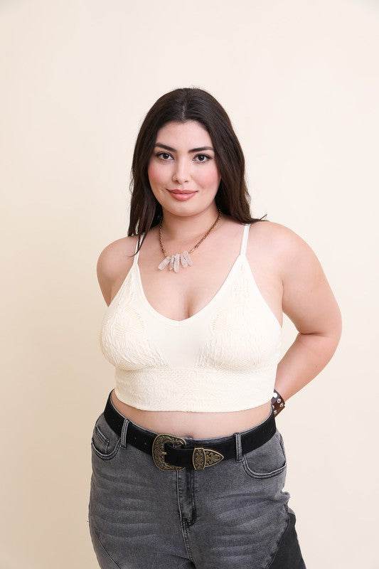 Seamless Padded Textured Brami Plus Size - Shop Style & More | Fresh Looks, Everyday Deals & Free Shipping