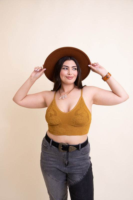 Seamless Padded Textured Brami Plus Size - Shop Style & More | Fresh Looks, Everyday Deals & Free Shipping