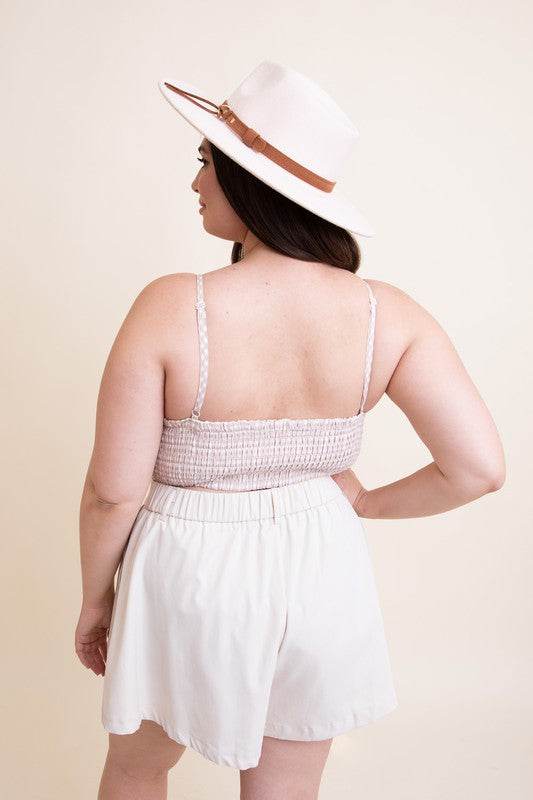 Plus Size Gingham Smocked Bralette - Shop Style & More | Fresh Looks, Everyday Deals & Free Shipping