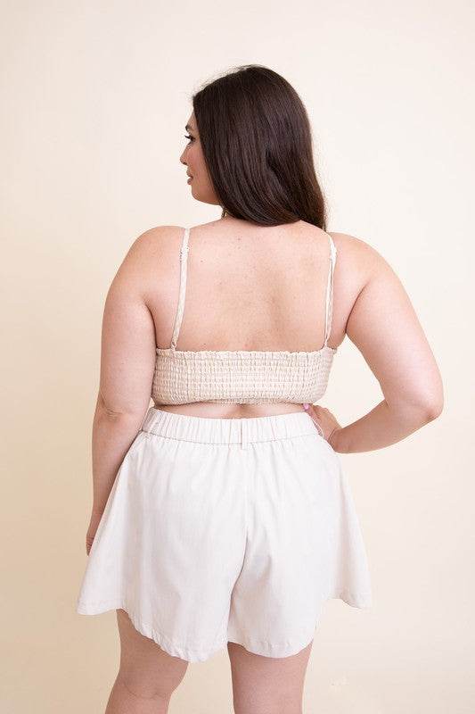 Plus Size Gingham Smocked Bralette - Shop Style & More | Fresh Looks, Everyday Deals & Free Shipping