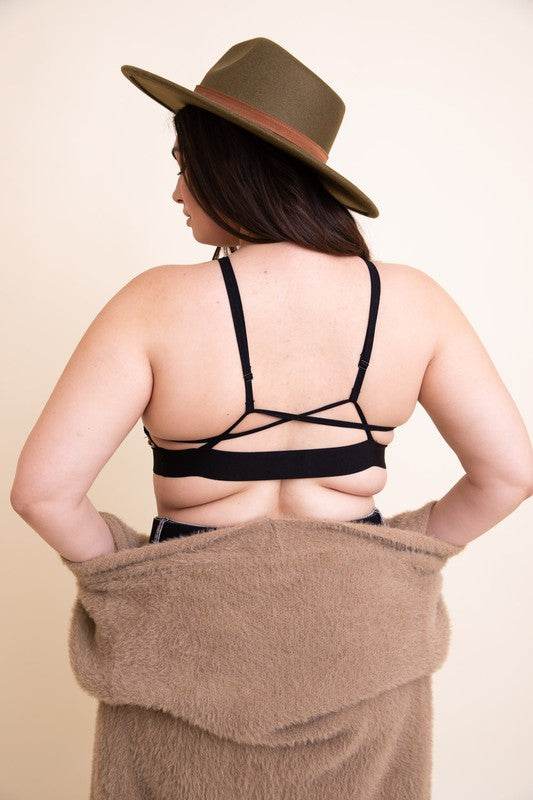 Plus Size Mesh Print High Neck Bralette - Shop Style & More | Fresh Looks, Everyday Deals & Free Shipping