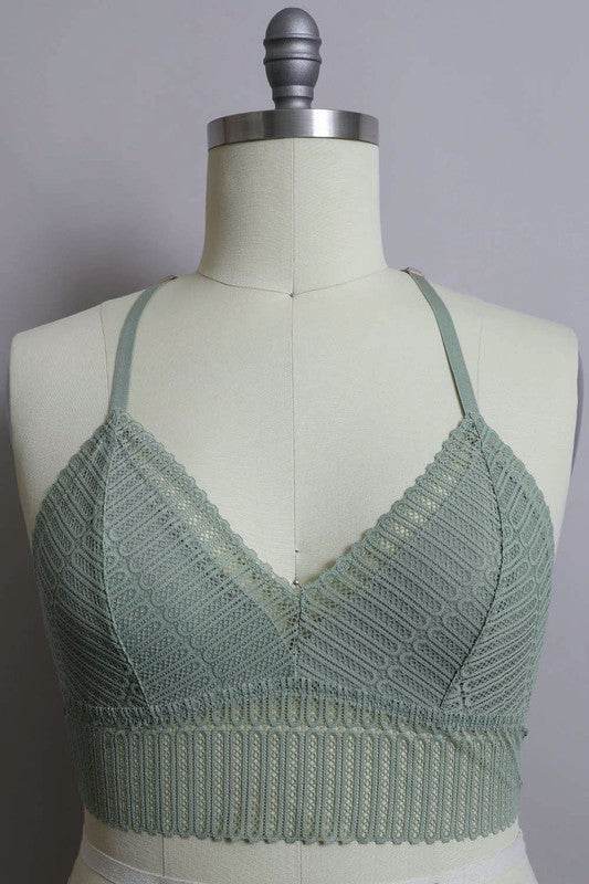 Plus Size Ribbed Lace Boho Racerback Bralette - Shop Style & More | Fresh Looks, Everyday Deals & Free Shipping