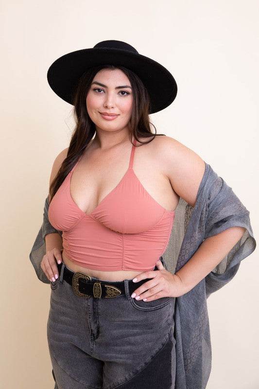 Plus Size Ruched Bralette - Shop Style & More | Fresh Looks, Everyday Deals & Free Shipping