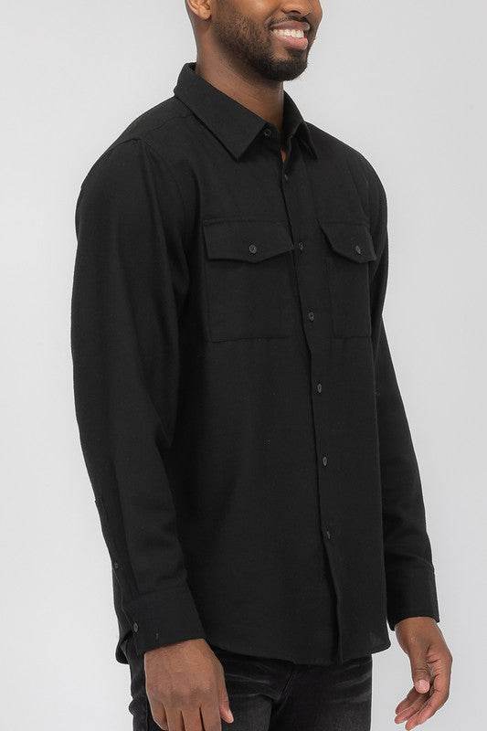 Weiv Mens Solid Flannel Shirt - Shop Style & More | Fresh Looks, Everyday Deals & Free Shipping