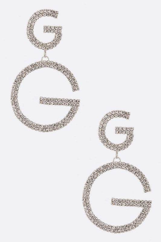 G Logo Rhinestone Iconic Earrings - Shop Style & More | Fresh Looks, Everyday Deals & Free Shipping