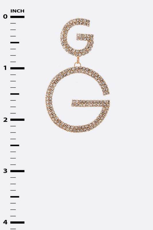 G Logo Rhinestone Iconic Earrings - Shop Style & More | Fresh Looks, Everyday Deals & Free Shipping