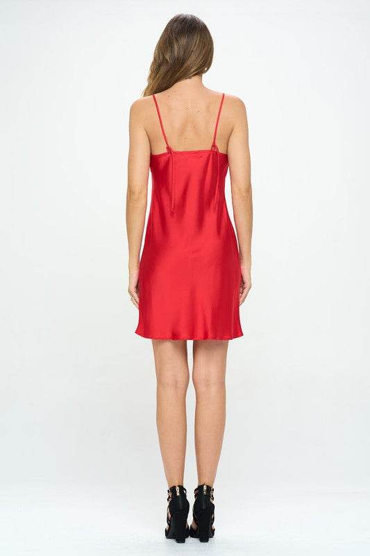 Solid Heavy Bias Cut Satin Slip Dress - Shop Style & More | Fresh Looks, Everyday Deals & Free Shipping
