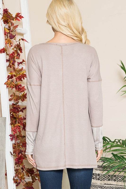 Reversed Stitched Hi Low Tunic - Shop Style & More | Fresh Looks, Everyday Deals & Free Shipping