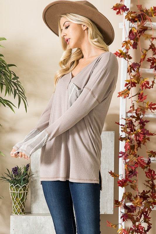 Reversed Stitched Hi Low Tunic - Shop Style & More | Fresh Looks, Everyday Deals & Free Shipping