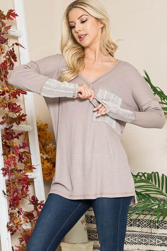Reversed Stitched Hi Low Tunic - Shop Style & More | Fresh Looks, Everyday Deals & Free Shipping