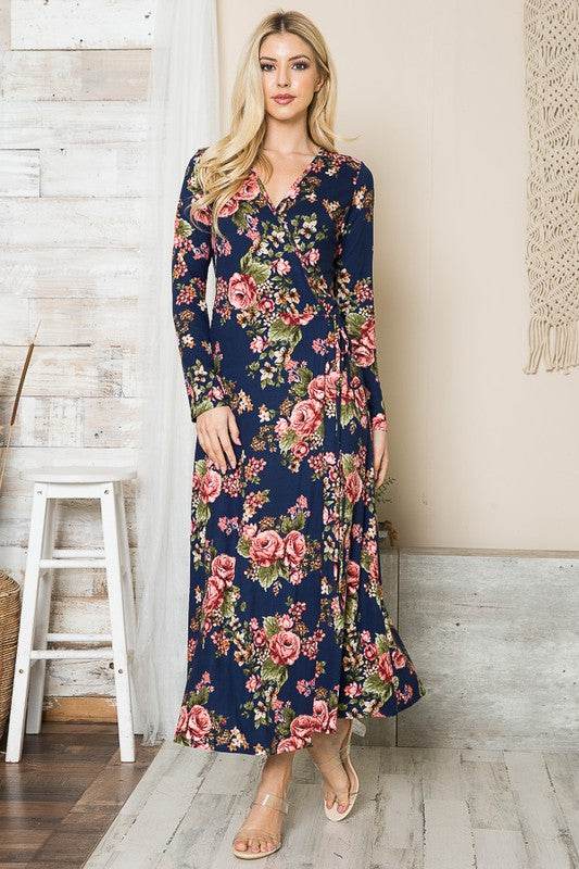 Floral Maxi Wrap Dress - Shop Style & More | Fresh Looks, Everyday Deals & Free Shipping