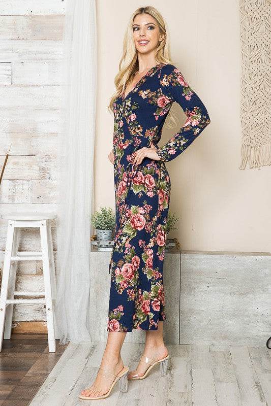 Floral Maxi Wrap Dress - Shop Style & More | Fresh Looks, Everyday Deals & Free Shipping