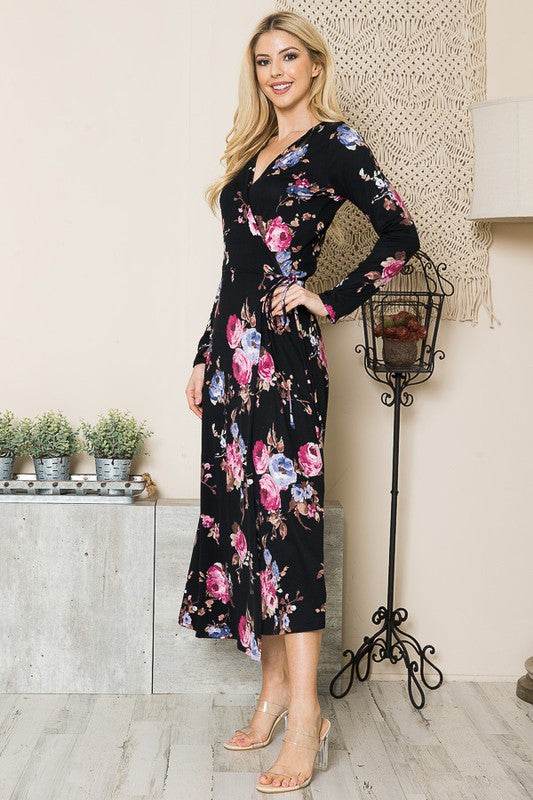 Floral Maxi Wrap Dress - Shop Style & More | Fresh Looks, Everyday Deals & Free Shipping