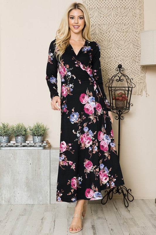 Floral Maxi Wrap Dress - Shop Style & More | Fresh Looks, Everyday Deals & Free Shipping