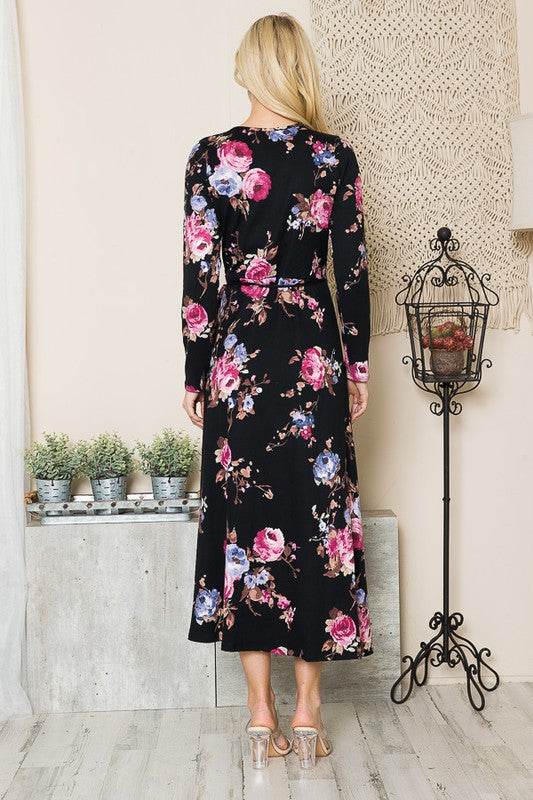 Floral Maxi Wrap Dress - Shop Style & More | Fresh Looks, Everyday Deals & Free Shipping