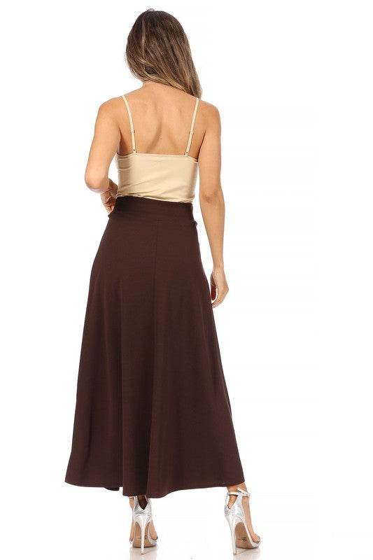 Solid, high waisted, A-line, midi skirt - Shop Style & More | Fresh Looks, Everyday Deals & Free Shipping