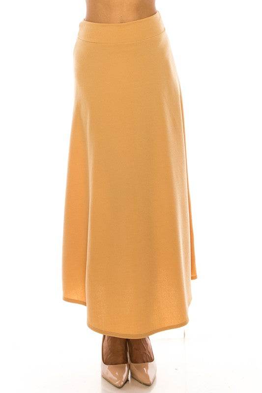 Solid, high waisted, A-line, midi skirt - Shop Style & More | Fresh Looks, Everyday Deals & Free Shipping