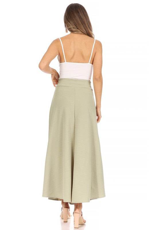 Solid, high waisted, A-line, midi skirt - Shop Style & More | Fresh Looks, Everyday Deals & Free Shipping