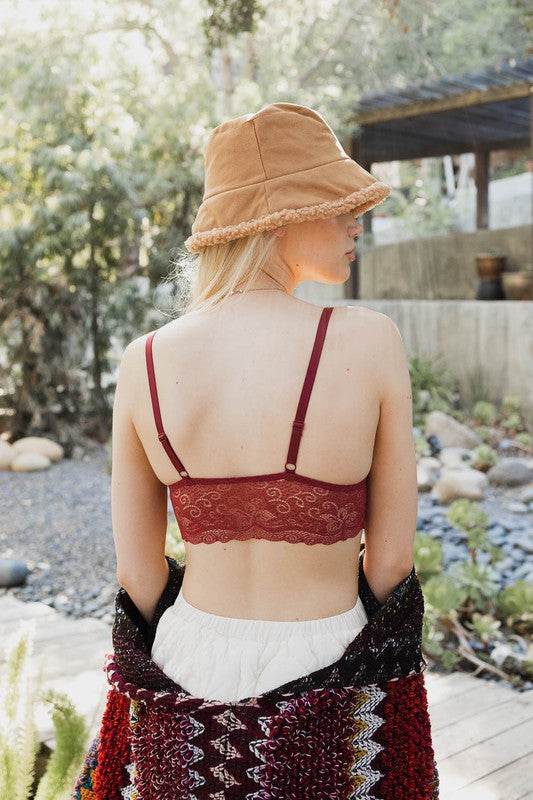Velvet longline Lace Bralette - Shop Style & More | Fresh Looks, Everyday Deals & Free Shipping